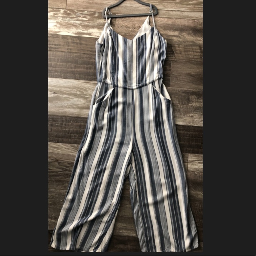 Blue and white jumpsuit size XS